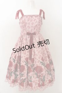 Angelic Pretty / Rebecca Leopardジャンパースカート  ピンク O-24-11-28-038-AP-OP-OW-OS