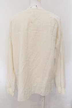 画像2: RNA-N / リブカフス布帛ロングTシャツ M オフホワイト O-24-11-29-045-PU-TO-IG-ZT126