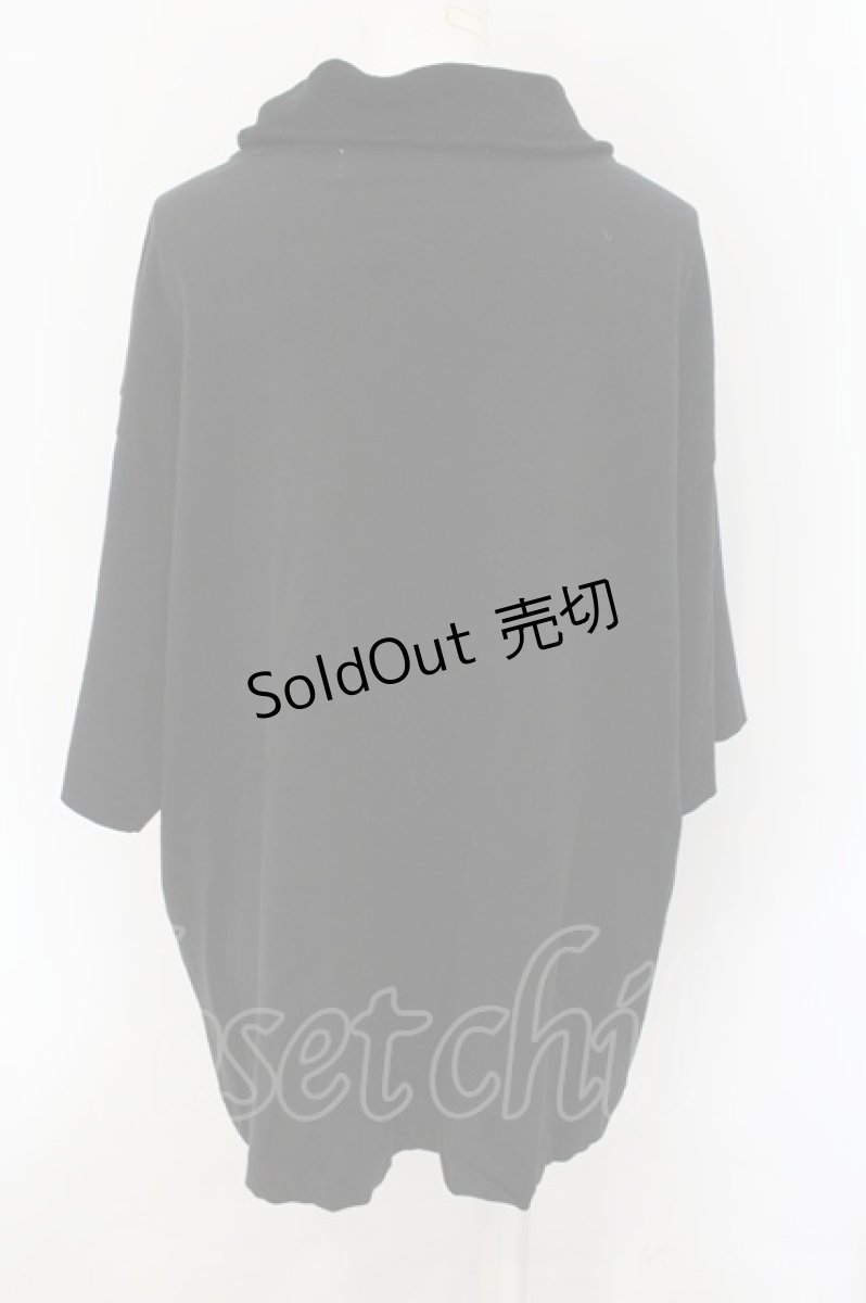 画像3: 【SALE】AUDITION / ハイツイストルーズネックビッグT M ブラック O-24-11-29-047-PU-TO-IG-ZT126 (3)