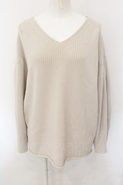 画像1: AUDITION / コクーンスリーブリブニット  ベージュ O-24-11-29-052-PU-TO-IG-ZT126