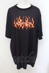 KRY CLOTHING / 「ENJO」Tシャツ  ブラック O-24-11-29-058-EL-TO-OW-ZT248