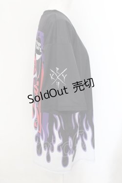 画像2: KRY CLOTHING / 「miruki×KRY 02」炎Tシャツ  ブラック O-24-11-29-061-EL-TO-OW-ZT259