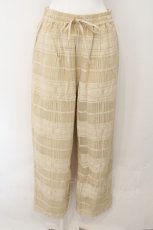 画像1: 【SALE】RNA-N / シアーチェックストレートパンツ M アイボリー O-24-11-29-067-PU-PA-IG-ZT121 (1)