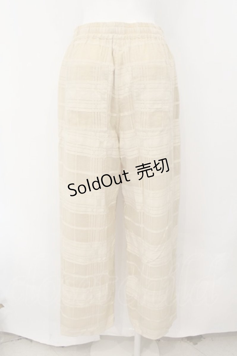 画像3: 【SALE】RNA-N / シアーチェックストレートパンツ M アイボリー O-24-11-29-067-PU-PA-IG-ZT121 (3)
