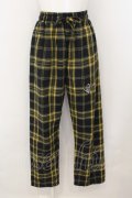 KRY CLOTHING / 「PAKUVAS」チェック柄ワイドパンツ L イエロー O-24-11-29-071-EL-PA-OW-ZT156