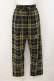 画像1: KRY CLOTHING / 「PAKUVAS」チェック柄ワイドパンツ L イエロー O-24-11-29-071-EL-PA-OW-ZT156 (1)