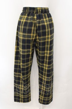 画像3: KRY CLOTHING / 「PAKUVAS」チェック柄ワイドパンツ L イエロー O-24-11-29-071-EL-PA-OW-ZT156