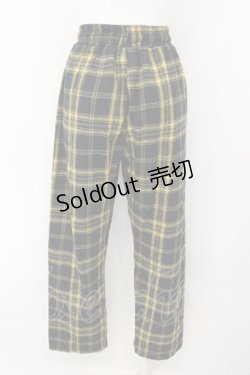 画像3: 【SALE】KRY CLOTHING / 「PAKUVAS」チェック柄ワイドパンツ L イエロー O-24-11-29-071-EL-PA-OW-ZT156