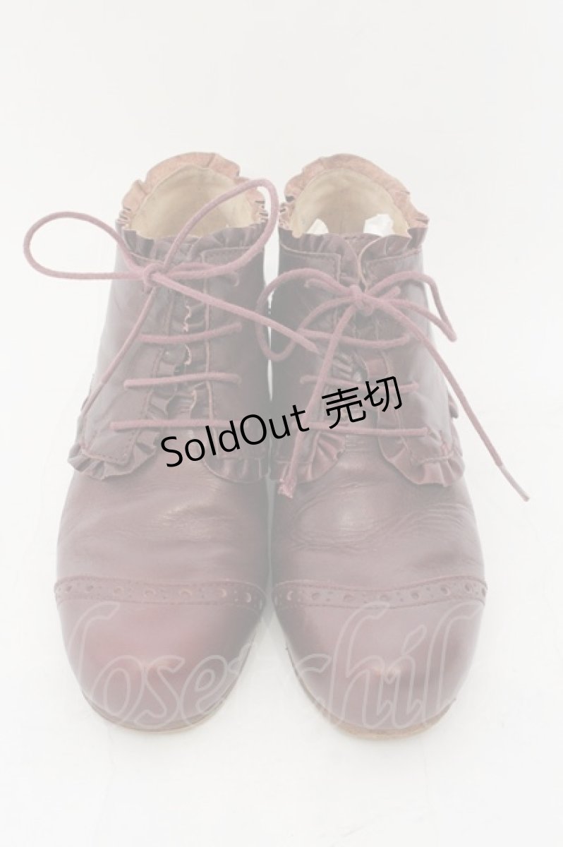 画像2: 【SALE】Jane Marple / ウィングチップブーティ S ボルドー O-24-11-29-114-JM-ZA-IG-ZTK006 (2)