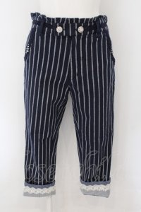 axes femme / 裾折パンツ M ネイビー O-24-11-29-003-AX-PA-IG-ZT251
