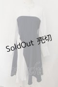 Favorite / 猫目トヲルさんコラボグッズ ストライプ柄オリジナルクラシックワンピース XL シロ×ネイビー O-24-11-29-029-LO-OP-IG-OS