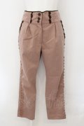 axes femme / ピンストライプタックパンツ M ピンクベージュ O-24-11-29-004-AX-PA-IG-ZT249