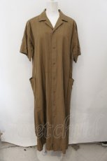 画像1: 【SALE】RNA-N / レーヨン麻オープンカラーワンピース M カーキベージュ O-24-11-29-034-PU-OP-IG-ZT121 (1)