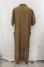 画像2: 【SALE】RNA-N / レーヨン麻オープンカラーワンピース M カーキベージュ O-24-11-29-034-PU-OP-IG-ZT121 (2)
