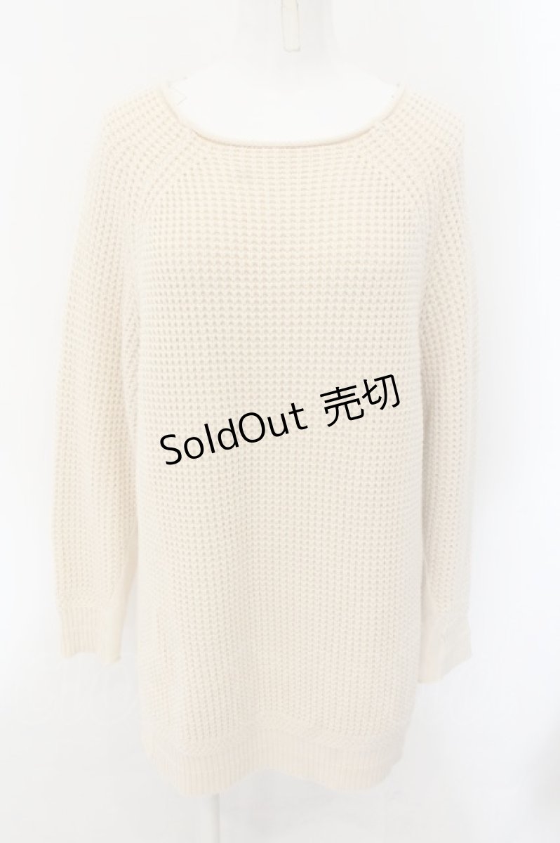 画像1: 【SALE】RNA-N / ワッフルコンビボトルネックプルオーバー M アイボリー O-24-11-29-037-PU-TO-IG-ZT125 (1)