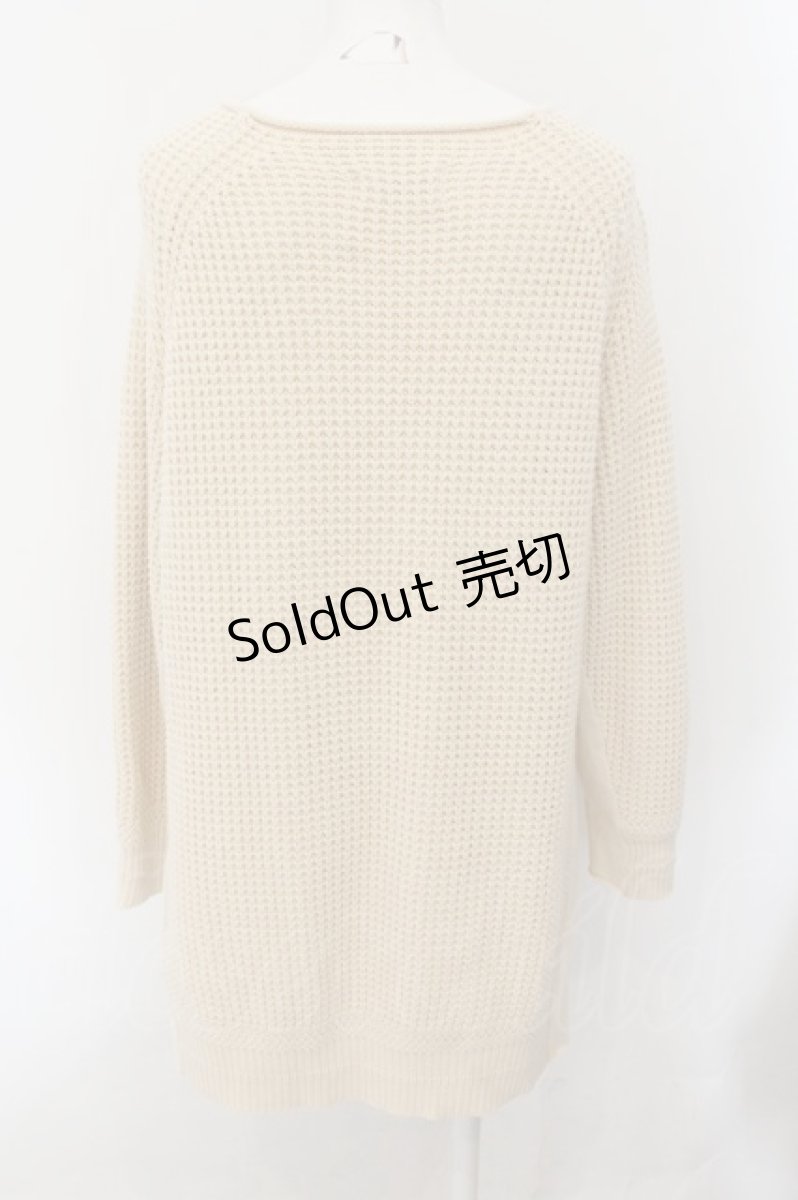 画像2: 【SALE】RNA-N / ワッフルコンビボトルネックプルオーバー M アイボリー O-24-11-29-037-PU-TO-IG-ZT125 (2)