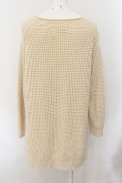 画像2: RNA-N / ワッフルコンビボトルネックプルオーバー M アイボリー O-24-11-29-037-PU-TO-IG-ZT125