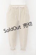 axes femme / レース配色ジョガーパンツ  ベージュ O-24-11-29-005-AX-PA-IG-ZT265