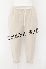 axes femme / レース配色ジョガーパンツ  ベージュ O-24-11-29-005-AX-PA-IG-ZT265