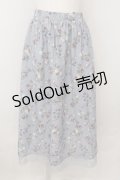axes femme / ベリー柄ロングスカート F サックス O-24-11-30-1009-AX-SK-OW-ZT251