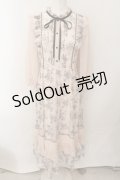 axes femme / フラワープリントレースワンピース M ピンク O-24-11-30-1033-AX-OP-OW-OS