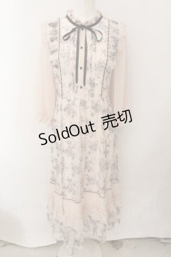 画像1: axes femme / フラワープリントレースワンピース M ピンク O-24-11-30-1033-AX-OP-OW-OS
