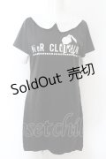 NieR Clothing / ロゴpt配色ワンピース L ブラック×ホワイト O-24-11-30-097-PU-OP-OW-ZT061