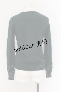 画像3: Jane Marple / 天使刺繍ニットカーディガン M グリーン O-24-11-30-167-JM-TO-IG-ZT465