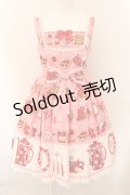 Angelic Pretty / French Cafe切替ジャンパースカート  ピンク O-24-12-05-014-AP-OP-OW-OS