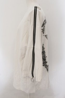 画像3: REFLEM / ダブルショルダージップデザインTシャツ F ホワイト O-24-12-05-016-PU-TO-YM-ZT396
