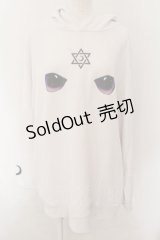 REFLEM / OWLプリントパーカー F ホワイト O-24-12-05-017-PU-TO-YM-ZT385
