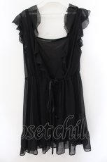 画像1: 【SALE】EATME / 楊柳エプロンワンピース F クロ O-24-12-07-036-LO-OP-OW-ZT164 (1)