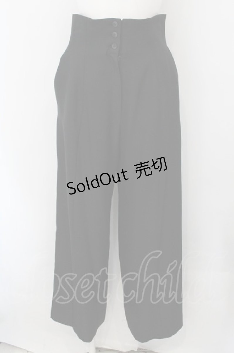 画像1: ATELIER BOZ / レイトンジョーゼットパンツ  ブラック O-24-12-07-004-EL-PA-IG-ZI (1)