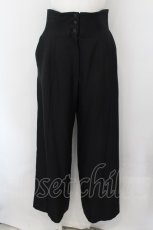 画像1: ATELIER BOZ / レイトンジョーゼットパンツ  ブラック O-24-12-07-004-EL-PA-IG-ZI (1)