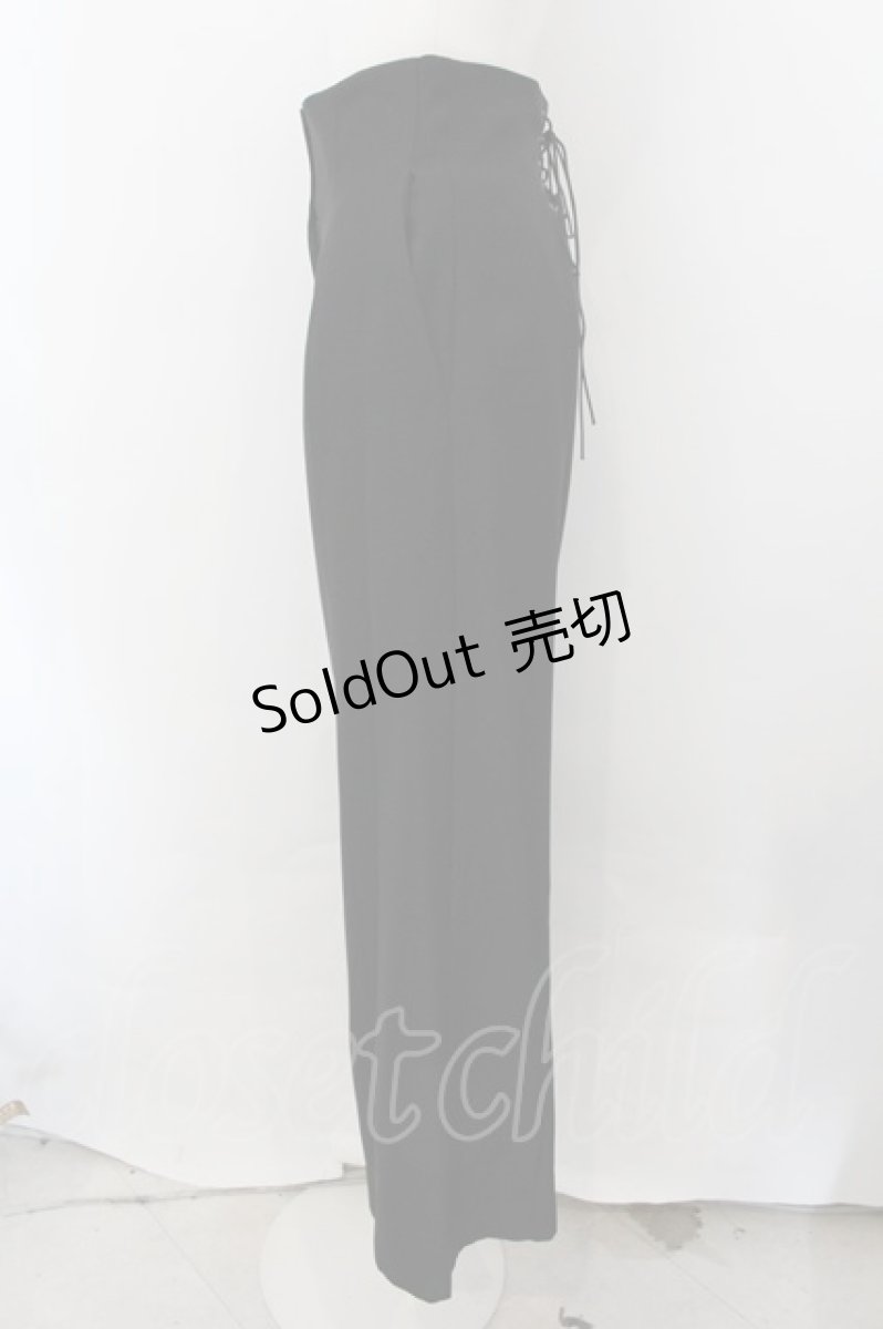 画像2: ATELIER BOZ / レイトンジョーゼットパンツ  ブラック O-24-12-07-004-EL-PA-IG-ZI (2)