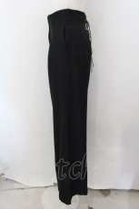 画像2: ATELIER BOZ / レイトンジョーゼットパンツ  ブラック O-24-12-07-004-EL-PA-IG-ZI (2)