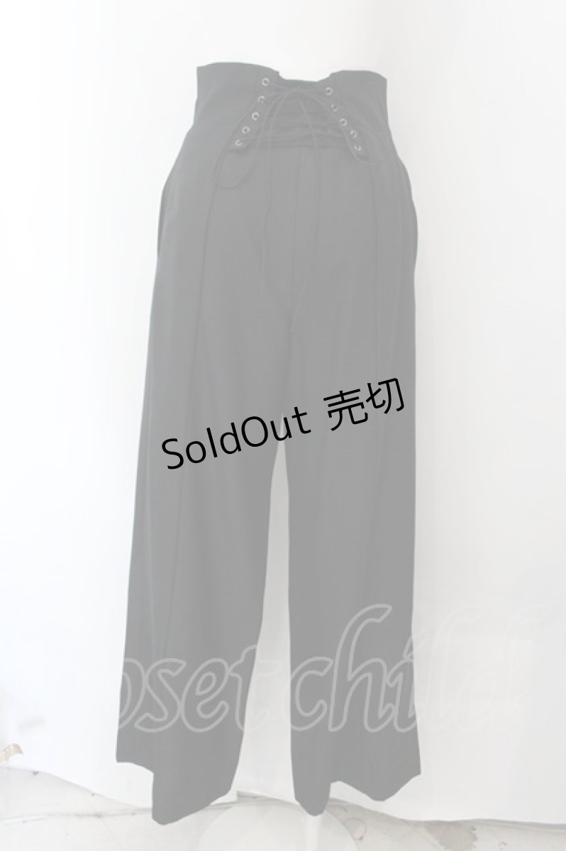 画像3: ATELIER BOZ / レイトンジョーゼットパンツ  ブラック O-24-12-07-004-EL-PA-IG-ZI (3)