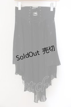 画像1: BPN / クロスシフォンイレギュラーソフトコルセット M ブラック O-24-12-07-013-GO-SK-IG-ZY