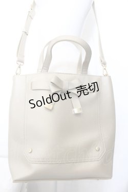 画像1: m petit by misako / 前リボン2WAYトートバッグ  ゴールド O-24-12-08-064-LO-BG-IG-ZT387