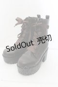 axes femme POETIQUE / レースアップミドルブーツ M ブラウン O-24-12-08-088-AX-SH-OW-OS