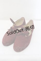 KANEKO ISAO / リボンスウェードシューズ M ワイン O-24-12-08-003-EL-SH-IG-ZT335