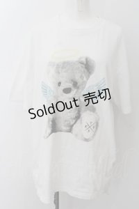 TRAVAS TOKYO / 天使クマTシャツ F ホワイト O-24-12-13-042-PU-TS-YM-ZT385