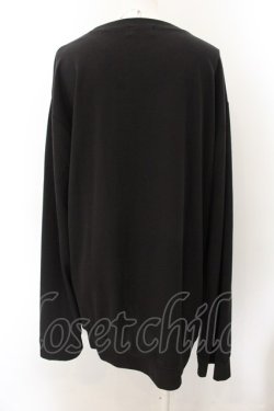 画像2: NieR Clothing / ワイド袖口カットソー  ブラック×マルチ O-24-12-14-044-PU-TO-IG-ZT259