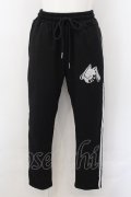 NieR Clothing / サイドラインパンツ  ブラック×ホワイト O-24-12-14-005-PU-PA-IG-ZT166