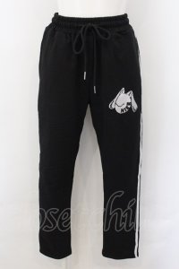 NieR Clothing / サイドラインパンツ  ブラック×ホワイト O-24-12-14-005-PU-PA-IG-ZT166