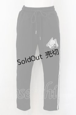 画像1: NieR Clothing / サイドラインパンツ  ブラック×ホワイト O-24-12-14-005-PU-PA-IG-ZT166