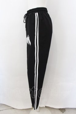 画像2: NieR Clothing / サイドラインパンツ  ブラック×ホワイト O-24-12-14-005-PU-PA-IG-ZT166