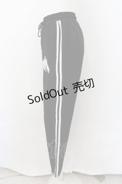 画像2: NieR Clothing / サイドラインパンツ  ブラック×ホワイト O-24-12-14-005-PU-PA-IG-ZT166