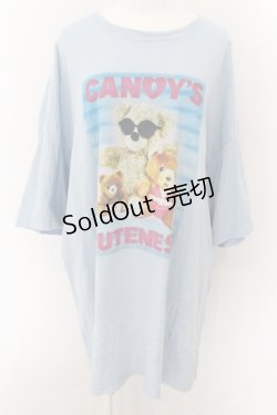 画像1: Candy Stripper / JUST LIKE YOU BIG BIG TEE 2 サックス O-24-12-14-072-PU-TS-OW-ZT248