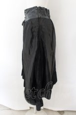 画像2: 【SALE】LISTEN FLAVOR / コルセット風切り替えレースアップスカート  ブラック O-24-12-14-080-PU-SK-OW-ZT126 (2)